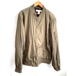 H&M L.O.G.G. Men's Olive Green Windbreaker Jacket Full Zip Size Large